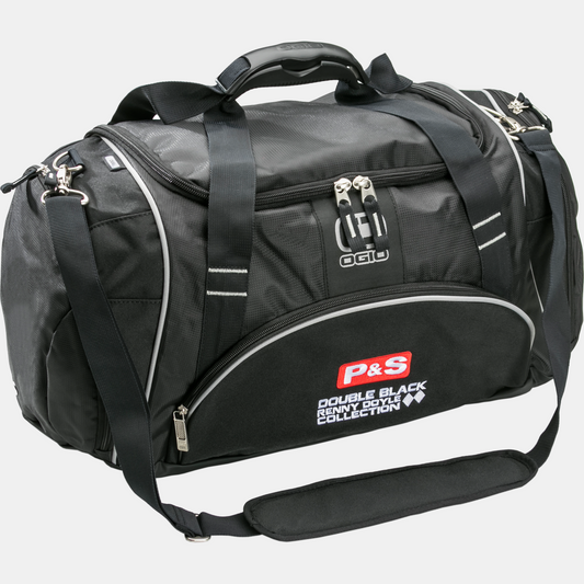 Double Black Duffle Bag