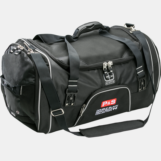 Double Black Duffle Bag