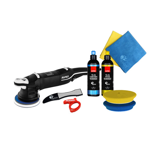 Rupes LHR 15 Mark III Big Foot Random Orbital Polisher - Starter Kit - Compounds - Foam Pads - Microfiber Cloths - Claw Pad Tool
